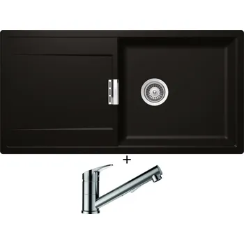 Granitový dřez Granitový dřez SET Schock MONO D-100L Night + Schock EVINAS 577120 nerez