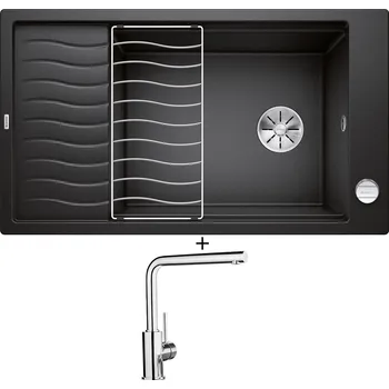 Granitový dřez Granitový dřez SET Blanco ELON XL 8 S antracit + excentrické ovládání + Blanco MILA chrom 519414