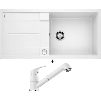 Granitový dřez Granitový dřez SET Blanco METRA XL 6 S bílá + excentrické ovládání + Blanco DARAS-S bílá 517735