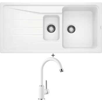 Granitový dřez Granitový dřez SET Blanco SONA 6 S bílá 519855 + Blanco MIDA bílá 519418