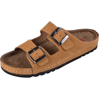 Dámské pantofle Buxa Dámské kožené pantofle BZ110 - medová nubuk Velikost: 40