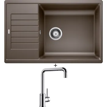 Granitový dřez Granitový dřez SET Blanco ZIA XL 6 S Compact kávová 523282 + Blanco MILI chrom 519413