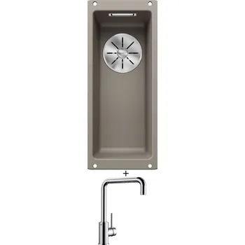 Kuchyňský dřez Dřez pod desku SET Blanco SUBLINE 160-U tarufo 523403 + Blanco MILI chrom 519413