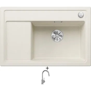 Granitový dřez Granitový dřez SET Blanco ZENAR XL 6 S Compact bílá soft 527185 + Blanco MIDA-S chrom 521454