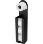 Černý samodržící ocelový držák na toaletní papír Agira – Wenko ID_1659332