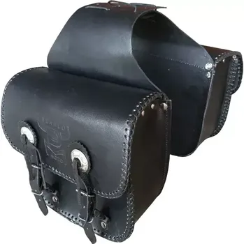 Zavazadlo na motocykl Kožené sedlové chopper brašny na motorku Diablo-Moto 2 x 8 L , pár (Kožené moto-brašny na chopper)