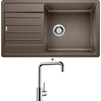 Granitový dřez Granitový dřez SET BLANCO LEGRA XL 6 S kávová 523331 + Blanco MILI chrom 519413