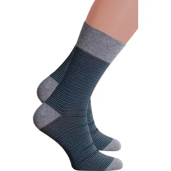 Pánské ponožky Pánské klasické společenské ponožky 056/177 STEVEN Barva/Velikost: grafit (šedá) / 45/47