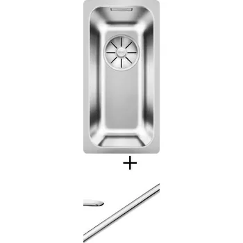 Dřez pod desku SET Blanco SOLIS 180-U nerez kartáčovaný 526113 + Deante CORIO BFC 060M chrom
