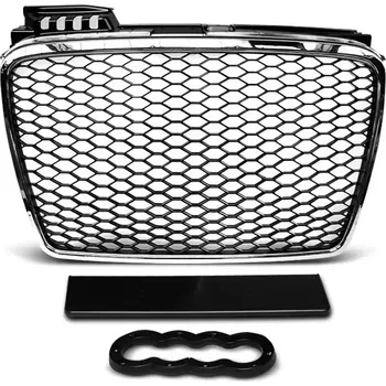 Tuning PŘEDNÍ MASKA BEZ ZNAKU RS-TYPE AUDI A4, 2005-2008, CHROM (GRAU22)