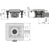 podlahová vpusť Alca APV120 boční bez mřížky 130 x 130 mm nerezová