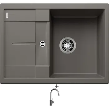 Granitový dřez Granitový dřez SET Blanco METRA 45 S Compact šedá vulkán 527286 + Blanco MIDA-S chrom 521454