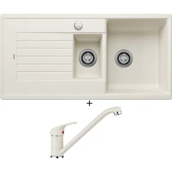 Granitový dřez Granitový dřez SET Blanco ZIA 6 S bílá soft s excentrem 527206 + Blanco DARAS bílá soft 526935