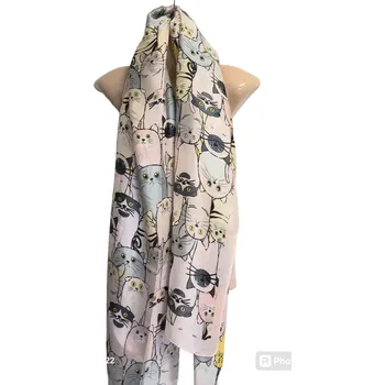 Krásný kočičí šál, umělé hedvábí