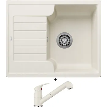 Kuchyňský dřez Granitový dřez SET Blanco ZIA 40 S bílá soft 527195 + Blanco DARAS-S bílá soft 526937