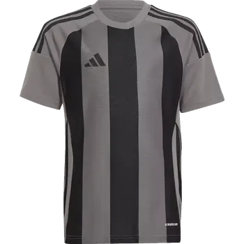 Dětský fotbalový dres Adidas Striped 24 šedo-černý