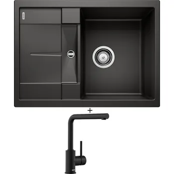 Granitový dřez Granitový dřez SET Blanco METRA 45 S Compact černá 525912 + Blanco MILA černá matná 526657