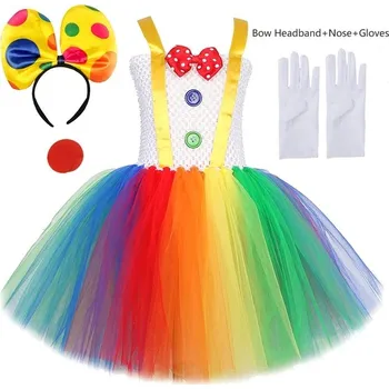 Karnevalový kostým Dětský kostým klauna s tutu sukní - 08,7 let