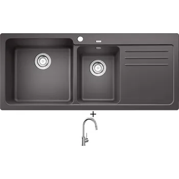 Granitový dřez Granitový dřez SET Blanco NAYA 8 S šedá skála 519655 + Blanco MIDA-S chrom 521454
