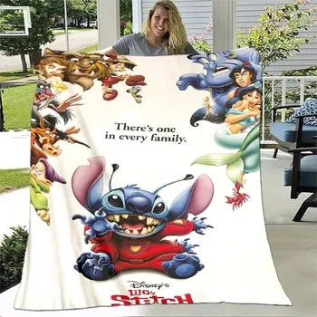 Dětská deka Roztomilá flanelová deka s motivem Stitche - 9,130x150cm