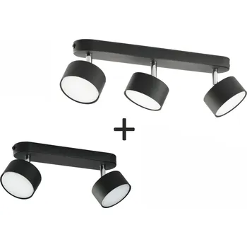 TK LIGHTING Sada osvětlení - CLARK, sestava č. 1, černá/chrom