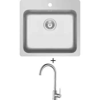 Nerezový dřez Nerezový dřez SET Pyramis ZERIA (56x52) 1B nerez + Laveo BONA BAB 268D nerez