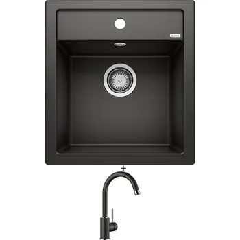 Granitový dřez SET Blanco DALAGO 45 černá + Blanco MIDA černá 526145