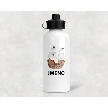 Sklenice Domovi Hliníková láhev se jménem Pirátská loď - sportovní víčko 500ml