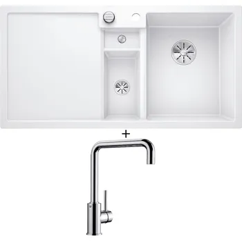 Granitový dřez Granitový dřez SET Blanco COLLECTIS 6 S bílá 523348 + Blanco MILI chrom 519413