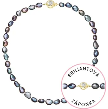 Náušnice Perlový náhrdelník z říčních perel se zapínáním ze 14 karátového zlata 922027.3/9270A peacock