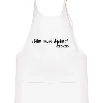 Kuchyňská zástěra Stavíme svépomoci - Dům musí dýchat - Dětská zástěra na vaření - Univerzální velikost ( Bílá )