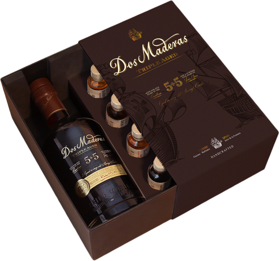 Dos Maderas P.X. 5y + 5y Tasting Kit 40% 0,7 l (dárkové balení Tasting Kit)