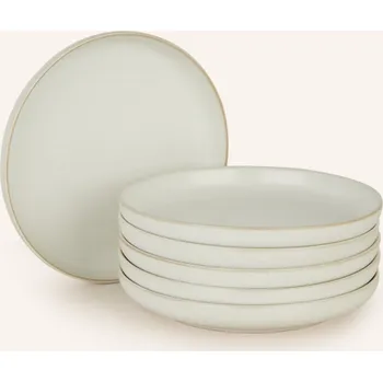 Talíř Ferm Living Sada 6 Dezertních Talířů Sekki, krémová