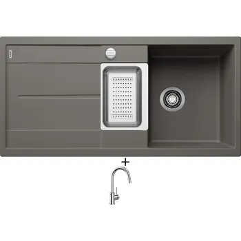 Granitový dřez Granitový dřez SET Blanco METRA 6 S šedá vulkán s excentrem 527295 + Blanco MIDA-S chrom 521454