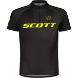 Dětský cyklistický dres SCOTT RC Pro kr. rukáv black/sulphur yellow Velikost dětská: 128