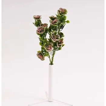 Zahradní dekorace Doplněk s květem 32 cm, zeleno růžový