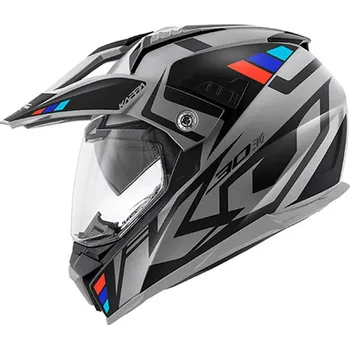 Helma na motorku KAPPA KV30 EVO GRAYER DUAL OFF ROAD HELMA S KŠILTEM A HLEDÍM ŠEDÁ MATNÁ/ČERNÁ VELIKOST XS/54 ( HOMOLOGACE ECE 22R06 )
