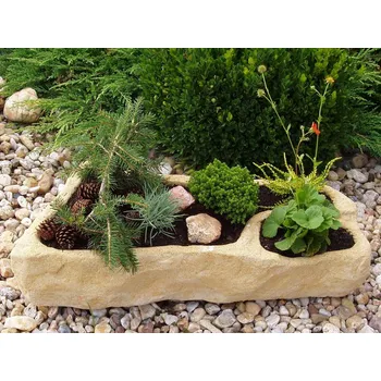 Truhlík ZahradniDekorace AKCE 3ks zahradní truhlík - Koryta, délka 66 cm, šířka 29 cm