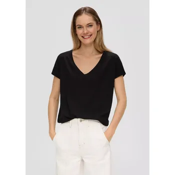 Dámské tričko s.Oliver dámské halenkové triko černé Velikost: 34