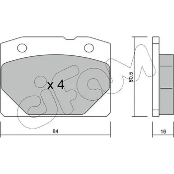 Brzdová destička Sada brzdových destiček, kotoučová brzda CIFAM 822-007-0
