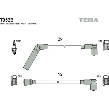Zapalovací kabel Sada kabelů pro zapalování TESLA T852B