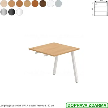 Psací stůl US A 800 R Hobis UNI - Stůl řetězící 80 x 80