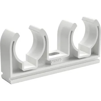 hadicová spona Příchytka D 2 x 16 bílá (50 ks)