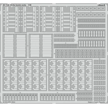 Plastikový model Eduard 1/48 B-24J bomb racks (HOBBY BOSS)