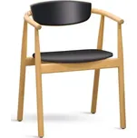 Křesílko Green dub - černá koženka - SLEVA 3% s kodem radost25