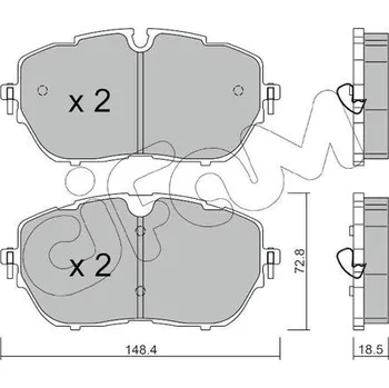 Auto-moto Sada brzdových destiček, kotoučová brzda CIFAM 822-1105-0