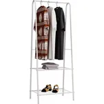 Stojan na oblečení s policemi RETOR - bílý - SLEVA 3% s kodem radost25