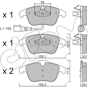 Brzdový systém Sada brzdových destiček, kotoučová brzda CIFAM 822-675-1