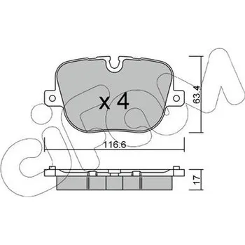 Auto-moto Sada brzdových destiček, kotoučová brzda CIFAM 822-837-0