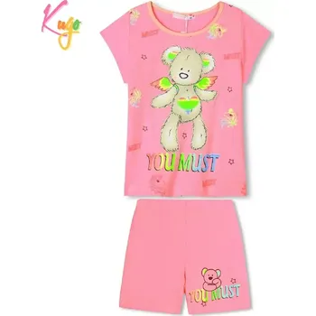 Dívčí pyžamo Dívčí letní pyžamo Kugo WP0898, lososové